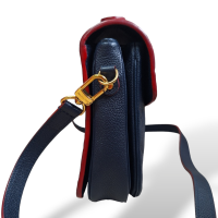 Bolsa Louis Vuitton Métis Azul Marinho com Debrum Vermelho 