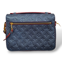 Bolsa Louis Vuitton Métis Azul Marinho com Debrum Vermelho 