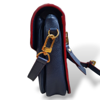 Bolsa Louis Vuitton Métis Azul Marinho com Debrum Vermelho 