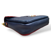 Bolsa Louis Vuitton Métis Azul Marinho com Debrum Vermelho 