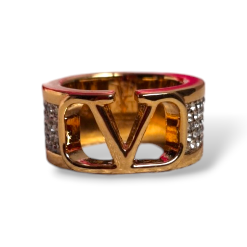 Anel Valentino Cristal V Logo Anel Valentino Cristal V Logo