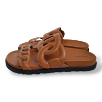 Sandália Hermès Extra em Nappa Natural