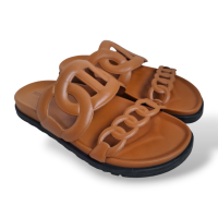 Sandália Hermès Extra em Nappa Natural