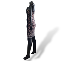 Vestido Diane Von Furstenberg Preto com Rosa-36