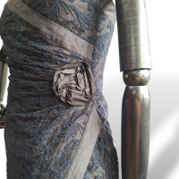 Vestido Armani com Preto com Flor-42