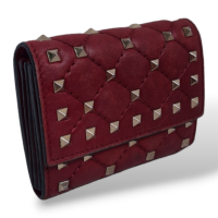  Carteira Valentino Rockstud Vermelha