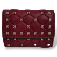  Carteira Valentino Rockstud Vermelha