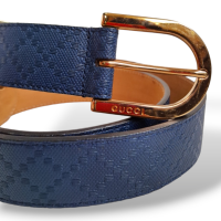Cinto Gucci Couro Azul