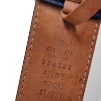 Cinto Gucci Couro Azul