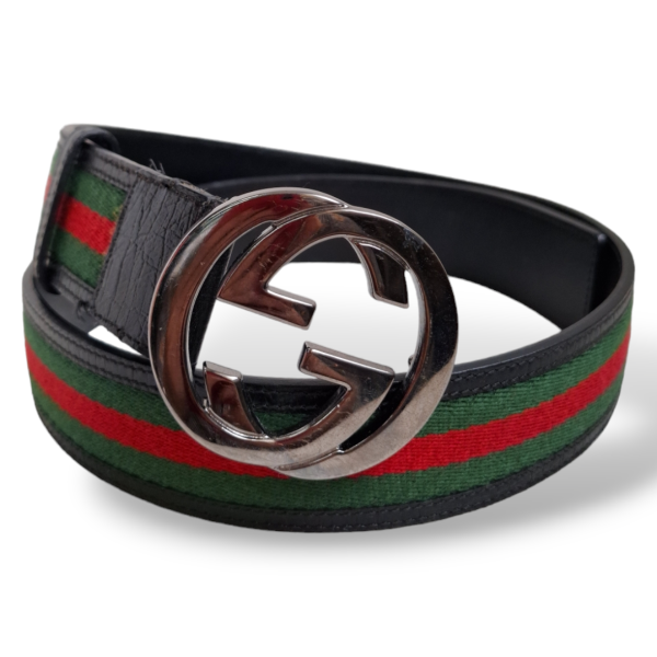 Cinto Gucci Web Interlocking G Cinto Gucci Web Interlocking G