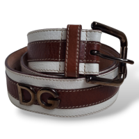 Cinto Dolce & Gabbana Branco e Marrom-85