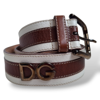Cinto Dolce & Gabbana Branco e Marrom-85
