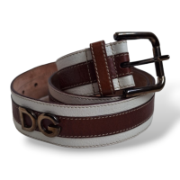Cinto Dolce & Gabbana Branco e Marrom-85