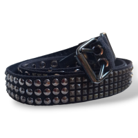 Cinto Balmain Preto em Tecido com Spikes