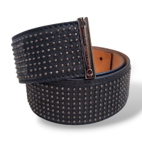 Cinto Alexander McQueen Couro Preto