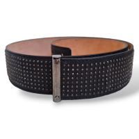 Cinto Alexander McQueen Couro Preto