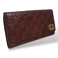 Carteira Gucci GG Couro Marrom