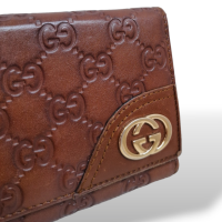 Carteira Gucci GG Couro Marrom