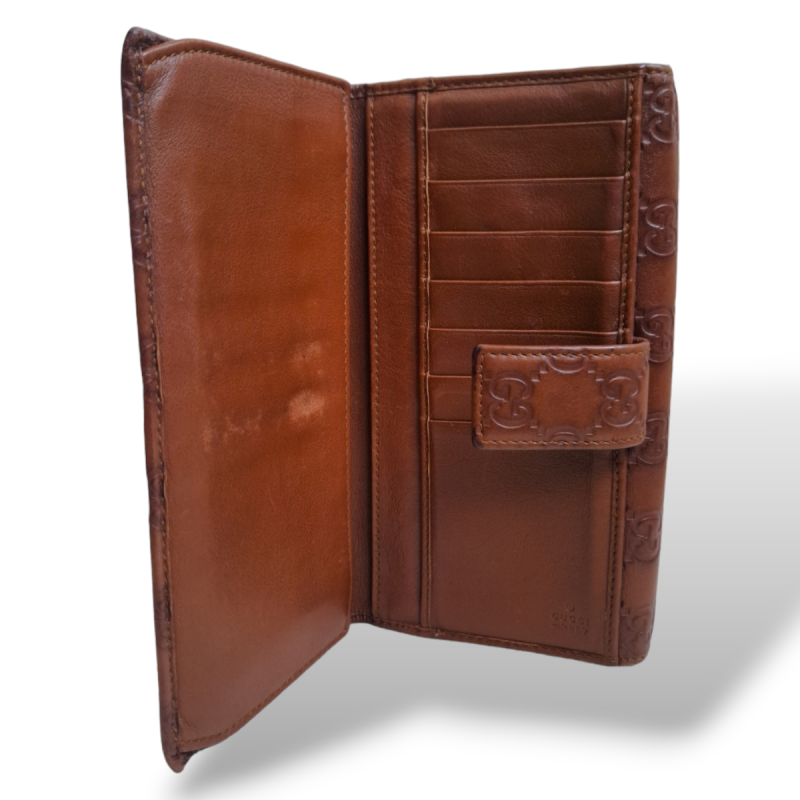 Carteira Gucci GG Couro Marrom Carteira Gucci GG Couro Marrom