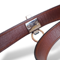 Pulseira Givenchy Preta em Couro com Ferragem Prata e Pérolas