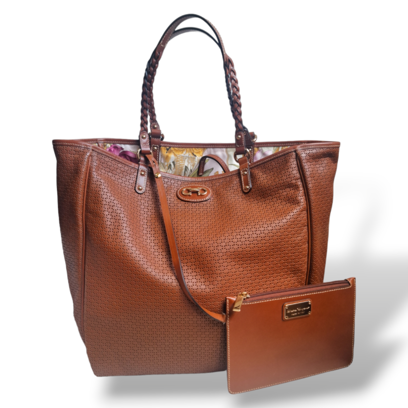 Bolsa Salvatore Ferragamo Tote Caramelo Dupla Face