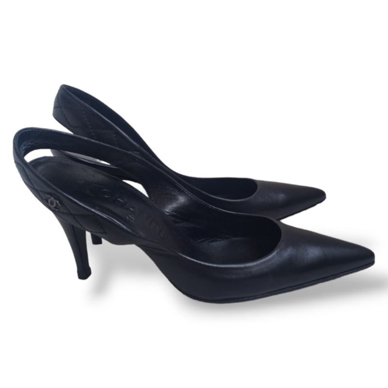 Slingback Chanel com Matelassê Preto - 33