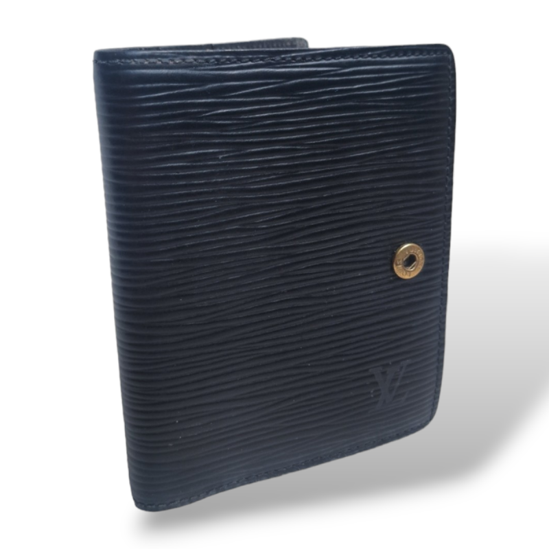 Louis Vuitton Notes de Voyage em Couro Epi Preto