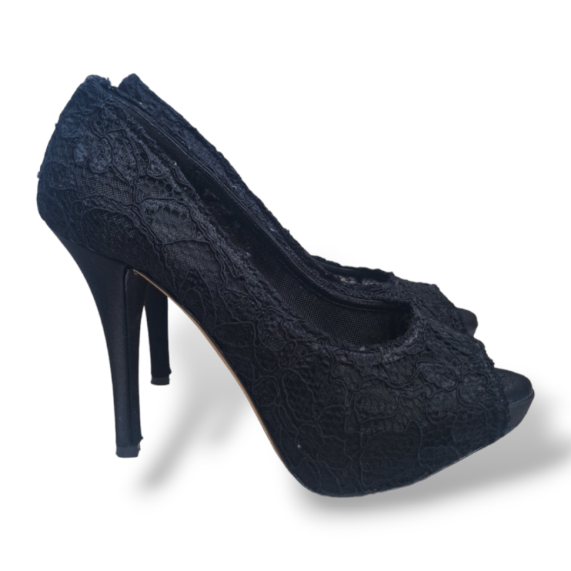 Peep Toe Dolce & Gabbana Preto-35 Peep Toe Dolce & Gabbana Preto-35