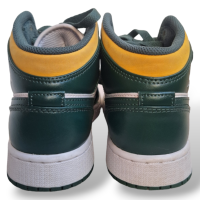 Tênis Nike Air Jordan 1 Mid Sonics Green Yellow