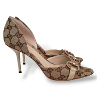 Peep Toe Gucci Jacquard Monograma