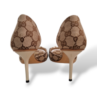 Peep Toe Gucci Jacquard Monograma