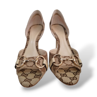 Peep Toe Gucci Jacquard Monograma