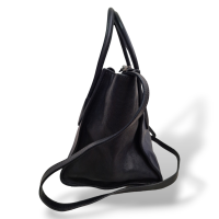 Bolsa Prada Glace Calf Twin Pocket Tote Preta e Azul Marinho