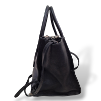 Bolsa Prada Glace Calf Twin Pocket Tote Preta e Azul Marinho