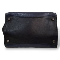 Bolsa Prada Glace Calf Twin Pocket Tote Preta e Azul Marinho