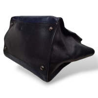 Bolsa Prada Glace Calf Twin Pocket Tote Preta e Azul Marinho