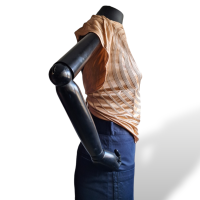 Blusa Fendi de Amarrar em Cetim Bege 