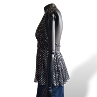 Blusa Diane von Furstenberg Preta Estampa de Estrela - G