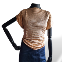 Blusa Fendi de Amarrar em Cetim Bege 