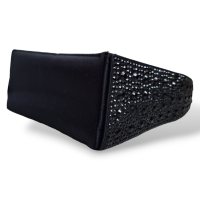Bolsa Gianni Versace Preta em Cetim com Swarovski