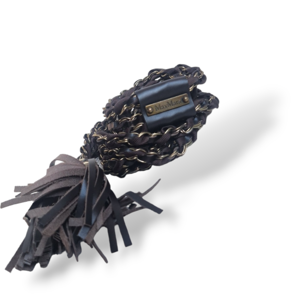 Cinto Max Mara Marrom com Corrente Dourada