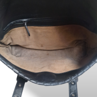 Bolsa Bottega Veneta Intrecciato Turnlock Flap Preto