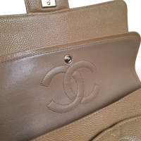 Bolsa Chanel Double Flap Bege