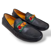 Mocassim Gucci Drive em Couro Preto-37