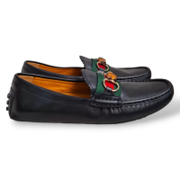 Mocassim Gucci Drive em Couro Preto-37