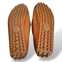 Mocassim Gucci Drive em Couro Caramelo-37
