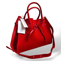 Bolsa Mansur Gavriel com Alça Crossbody em Suede Vermelha 