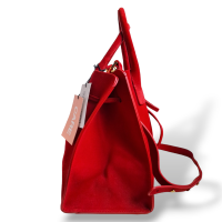 Bolsa Mansur Gavriel com Alça Crossbody em Suede Vermelha 