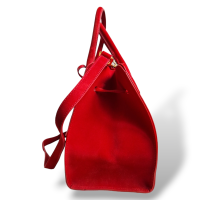 Bolsa Mansur Gavriel com Alça Crossbody em Suede Vermelha 