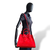 Bolsa Mansur Gavriel com Alça Crossbody em Suede Vermelha 